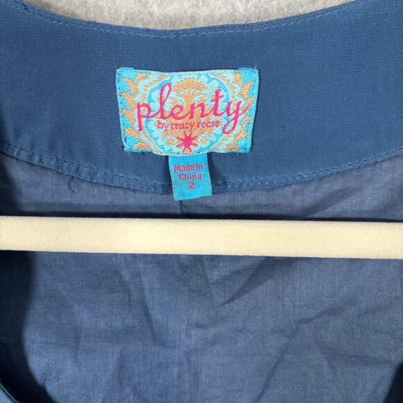 Plenty‎ Anthropologie Dress 2 Silk Lace Sheer Puff Twee Quirky Feminine Mod 50s - Picture 7 of 13